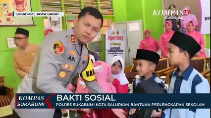 Polres Sukabumi Kota Salurkan Bantuan Perlengkapan Sekolah