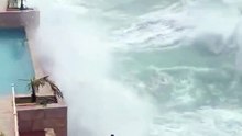 Unbelievable Monster Waves Crash into Cliffside House - A Battle Against Nature's Fury!
