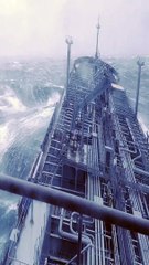 Terrifying Footage: Oil Tanker Battling Monstrous Storm at Sea