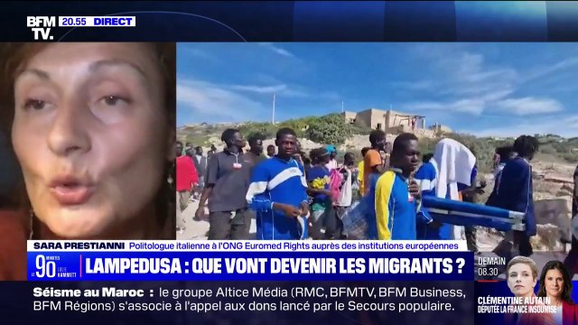 Migrants à Lampedusa: Le gouvernement Meloni et le gouvernement Salvini ont démantelé les systèmes d'accueil , pour Sara Prestianni (politologue italienne à l’ONG Euromed Rights)