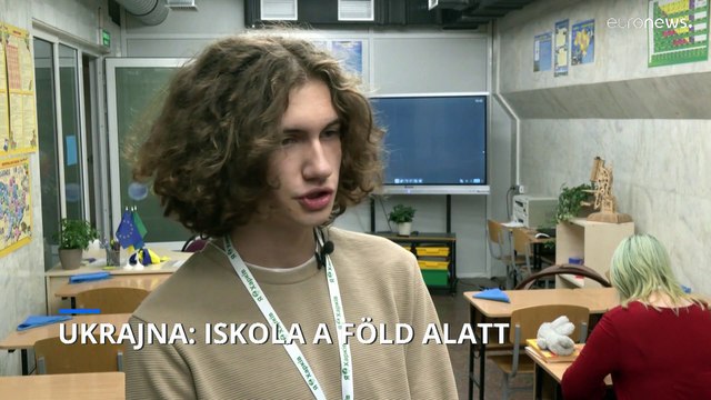 Iskola a föld alatt a háborús Ukrajnában
