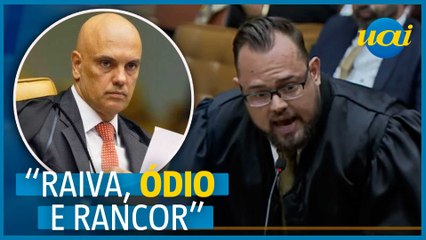 Advogado de réu do 8/1 diz que Moraes tem 'ódio' de patriotas