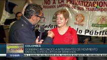 Gob. colombiano reconoce a miembros del Movimiento Sindical como Sujetos de Derechos
