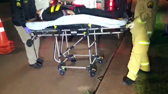 Mulher fica ferida acidente de trânsito na Rua Jorge Lacerda no Claudete