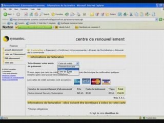 Norton Internet Security 2007: renouvellement d'abonnement