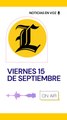 RESUMEN DE NOTICIAS VIERNES 15 DE SEPTIEMBRE