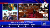 Óscar Vera: completan firmas para presentar moción de censura contra ministro de Energía y Minas