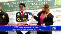 Carabayllo: detienen a delincuentes cuando asaltaban pollería