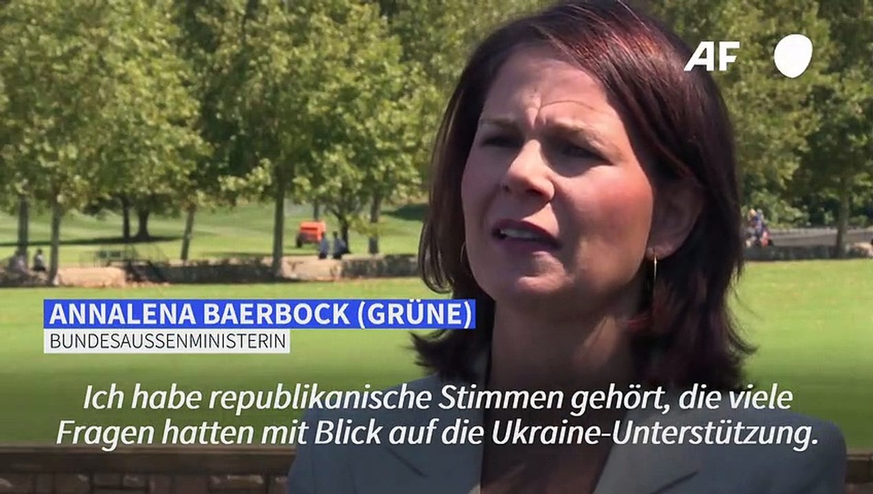 Baerbock wirbt bei USA-Besuch für weitere Ukraine-Hilfen