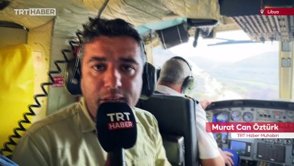 TRT Haber Libya'da yıkılan barajı havadan görüntüledi