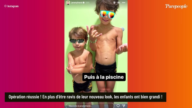 Jérémy Frérot et Laure Manaudou : changement de look pour leurs deux garçons, déjà bien grands !
