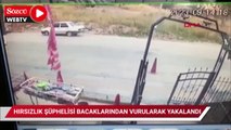 Hırsızlık şüphelisi bacaklarından vurularak yakalandı