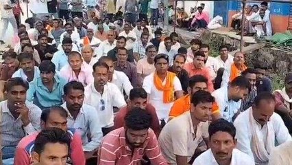 बारां: भाजपा किसान मोर्चा ने दिया धरना, मंत्री प्रमोद जैन भाया पर साधा निशाना