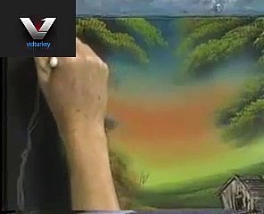 'Belki şurada tatlı ağaçlar vardır'; Bob Ross'un ilk tablosu satışta