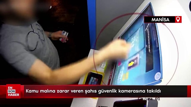 Kamu malına zarar veren şahıs güvenlik kamerasına takıldı
