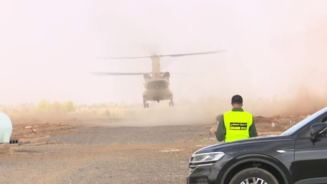 #العربية ترصد إقلاع مروحية من إحدى نقاط الإنقاذ في #المغرب.. والمراسل: المدة مفتوحة للمساهمة بعمليات الإنقاذ #زلزال_المغرب