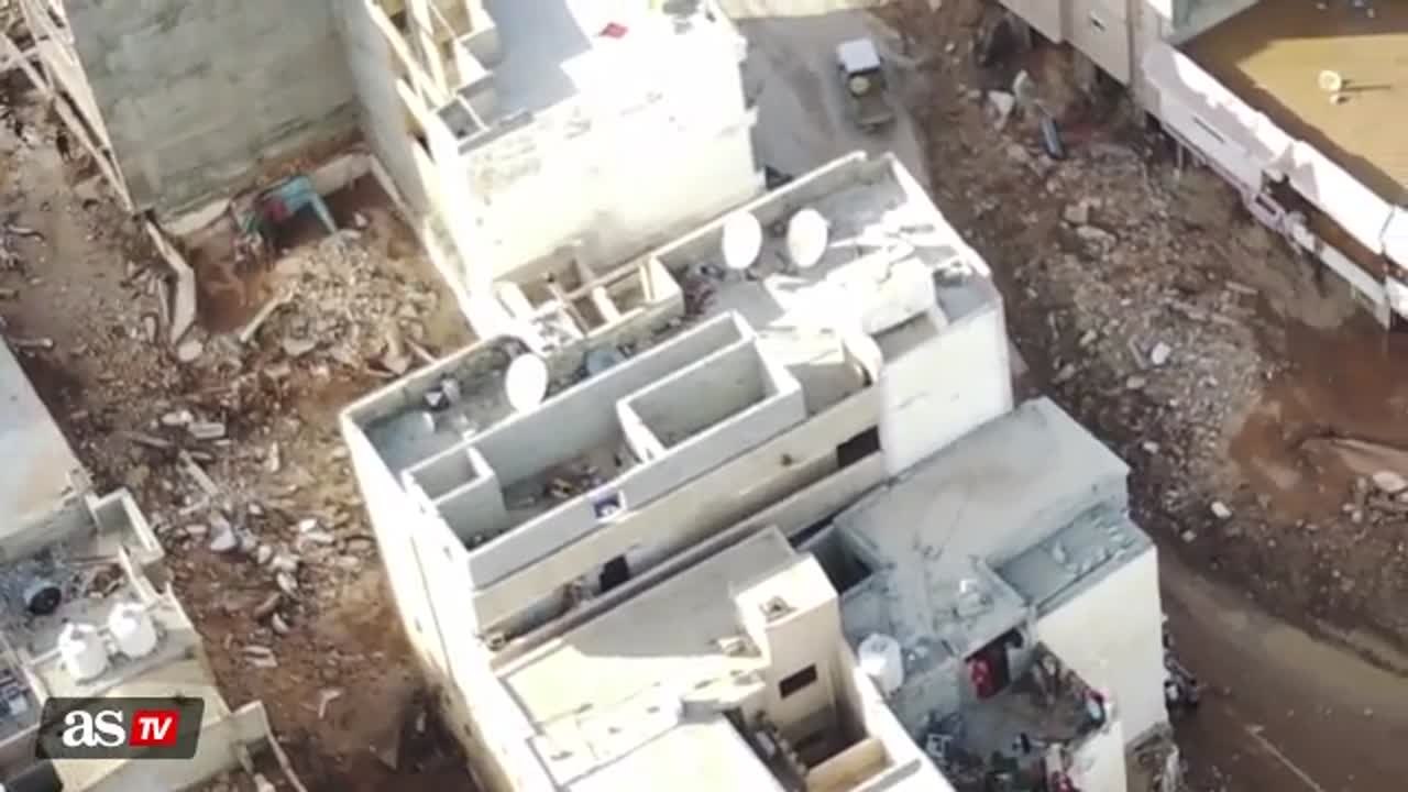 Drone footage captures tremendous destruction after floods in eastern Libya