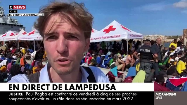 En direct de Lampedusa dans Morandini Live , le journaliste Erik Tegnér témoigne: Les réfugiés disent venir en Europe pour mieux gagner leur vie et pour les aides sociales en France - Regardez
