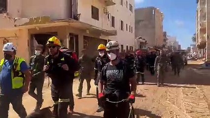 La Unidad Canina de Rescate del Principado de Asturias en Derna