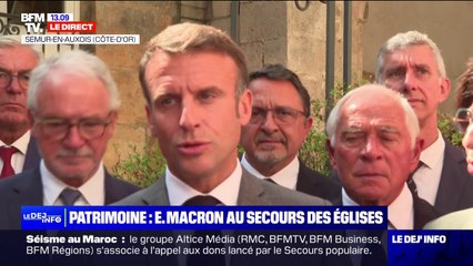 Emmanuel Macron affirme que le Loto du patrimoine et la mission Stéphane Bern ont "permis de sauver 850 lieux de patrimoine et de culture"