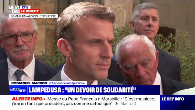 Arrivée de migrants à Lampedusa: Nous avons un devoir de solidarité européenne , affirme Emmanuel Macron