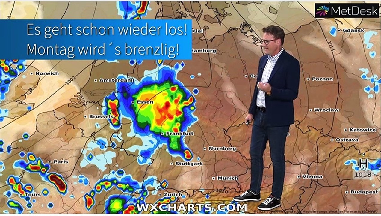 Unwetterwarnung: Am Montag (18. September 2023) neue schwere Gewitter in Deutschland!