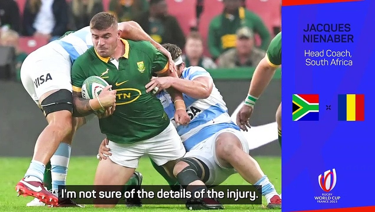 Nienaber confirms that South Africa's Malcolm Marx is out of the World Cup