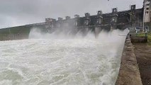 Machagora Dam all gates opened, screws in spate