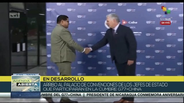Jefes de estado llegan al Palacio de Convenciones para la cumbre del G77 y China
