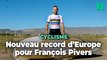 Le cycliste français François Pervis bat le record d’Europe de vitesse en vélo couché caréné