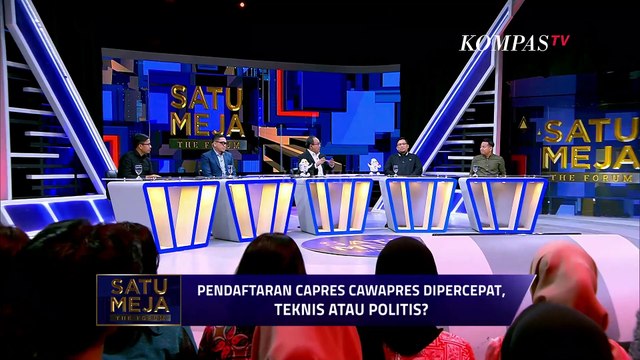 Tuduhan Ini Bisa Dinetralisir, Adi Prayitno: Percepatan Ini Memperpanjang Masa Kampanye| SATU MEJA