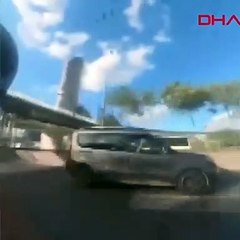 D-100 Karayolundaki tokada uçan tekmeli cevap