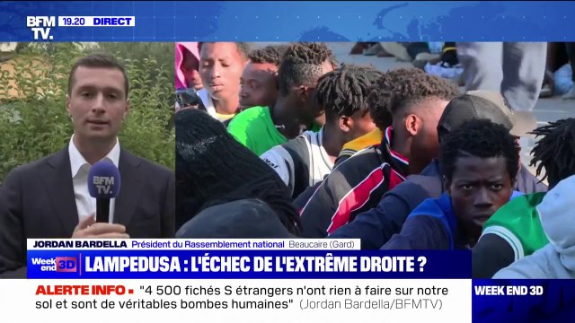 Jordan Bardella (RN): Ce qui est en train de se passer à Lampedusa sera le futur de notre pays et de tout notre continent si on ne reprend pas dès maintenant la main sur notre politique d'immigration