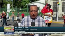 Trabajadores de El Salvador realizan marcha en rechazo al retroceso democrático del país