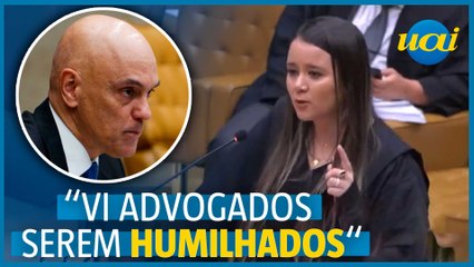 Advogada de réu do 8/1 chora durante julgamento no STF