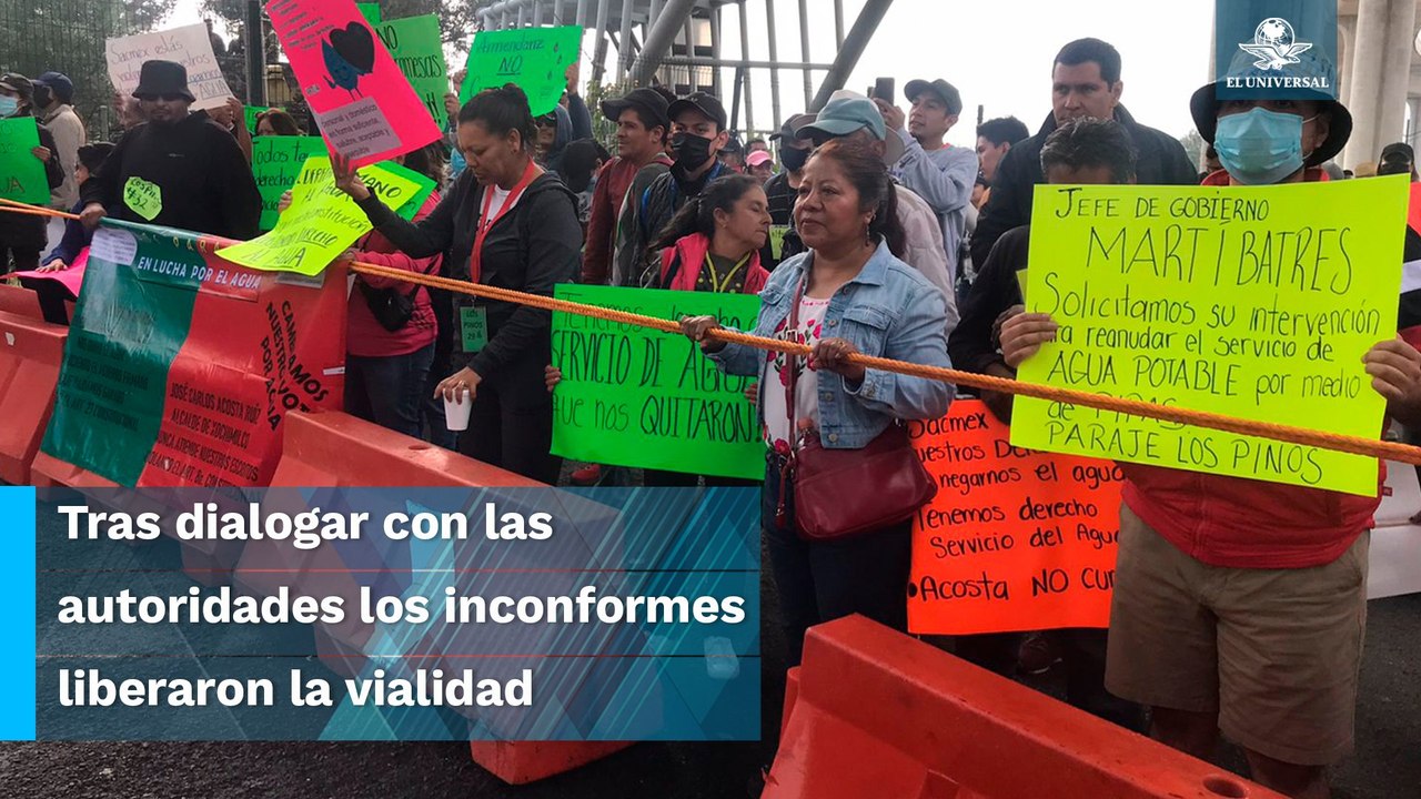 Por falta de agua, bloquean autopista México-Cuernavaca