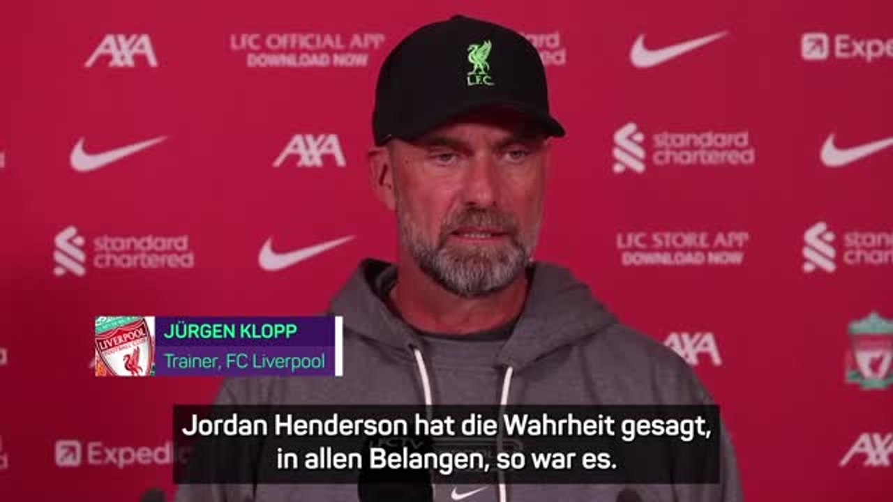 Klopp: Wenn Hendo nicht spielte, gab es Probleme
