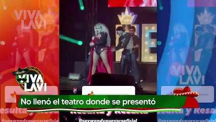 Aseguran que Wendy Guevara no llenó el teatro en su segunda presentación