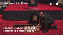 Musician Yoshiki becomes the first Japanese immortalized in cement on Hollywood Boulevard