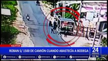 Iquitos: delincuentes en motocicleta interceptan camión y roban S/1500