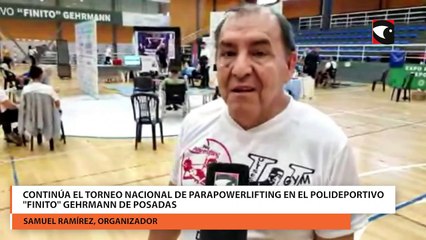 Descargar video: Continúa el Torneo Nacional de Parapowerlifting en el polideportivo Finito Gehrmann de Posadas