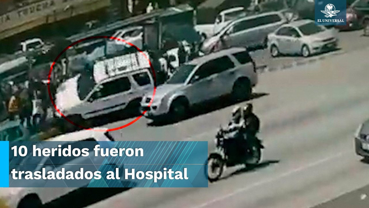 Se sube a la banqueta en plena parada de autobús y deja 10 heridos