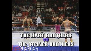Bret & Owen Hart vs. Rick & Scott Steiner (WWF Wrestling Challenge, 1994)