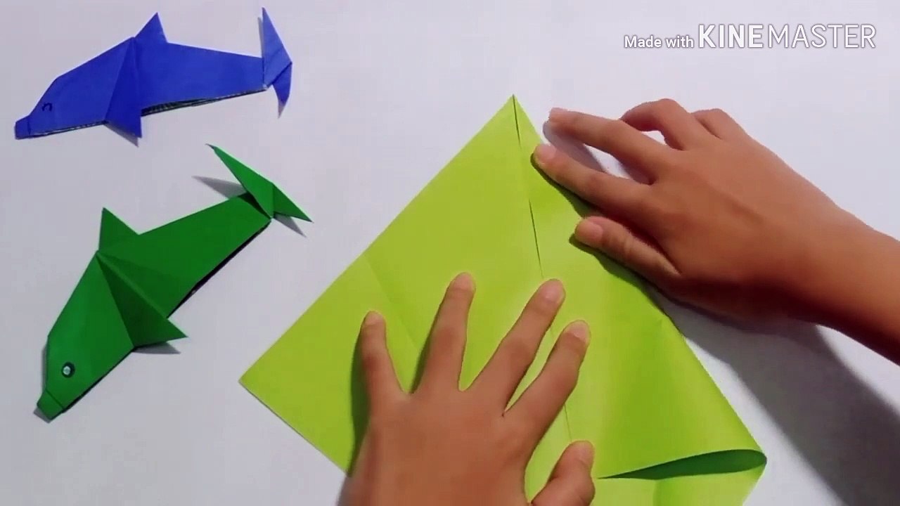 very easy dolphin origami tutorial