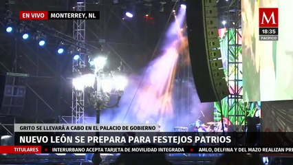 Monterrey se prepara para la celebración del Grito de Independencia en la Explanada de los Héroes