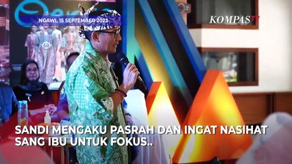 Sandi Uno Ingat Nasihat Ibu Jika Bicara Terkait Bacawapres