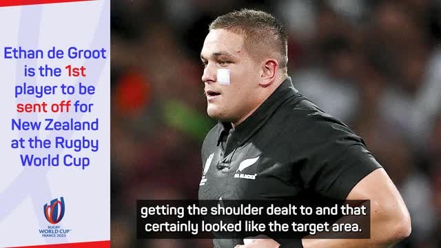 All Blacks coach Foster acknowledges de Groot deserved red v Namibia