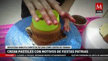 Repostera en Veracruz crea pasteles con motivo de Fiestas Patrias
