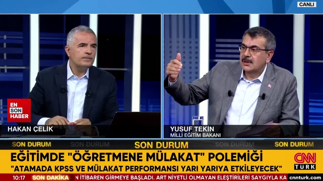Milli Eğitim Bakanı Yusuf Tekin uygulanacak yeni mülakat sistemini anlattı