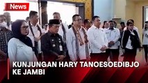 Hary Tanoesoedibjo Disambut Meriah saat Tiba di Jambi